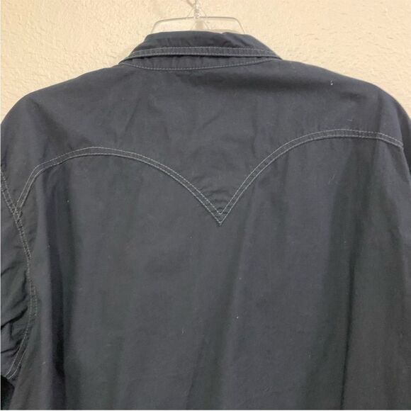 ARIZONA Shirt Men’s XXL Black Western Pearl Snap Pockets 100% Cotton Cowboy. - Picture 4 of 11